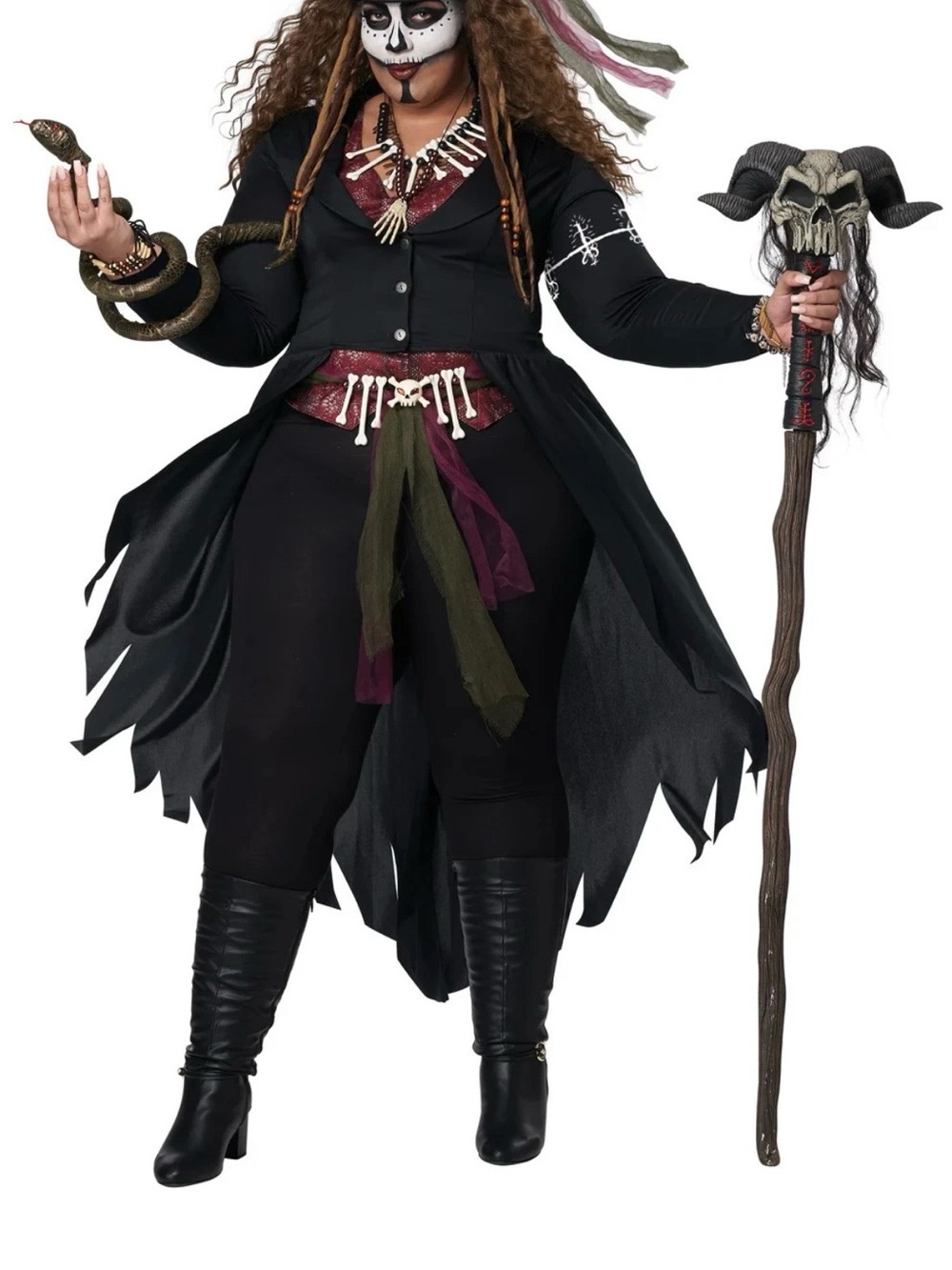 California Costumes Voodoo Magic Plus 3X Halloween Costume Complete w/ Staff